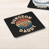 Dungeon Daddy Vatertag Rechteckiger Pappuntersetzer (angewinkelt)