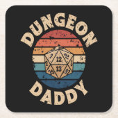 Dungeon Daddy Vatertag Rechteckiger Pappuntersetzer (Vorderseite)