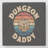 Dungeon Daddy Vatertag Steinuntersetzer (Vorderseite)