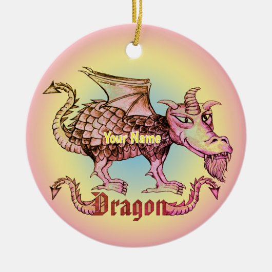 Dungeon Drache Keramik Ornament (Vorne)