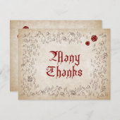 Dungeon Map RPG Gamer Wedding Dankeskarte (Vorne/Hinten)