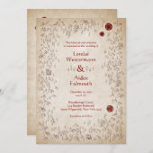 Dungeon Map RPG Gamer Wedding Einladung (Vorne/Hinten)