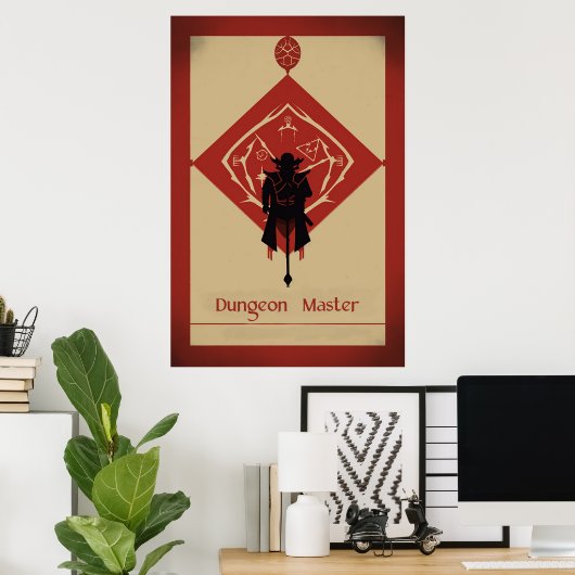 Dungeon Master Minimalist Poster (Heimbüro)