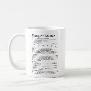 Dungeon Master Stat Block Kaffeetasse