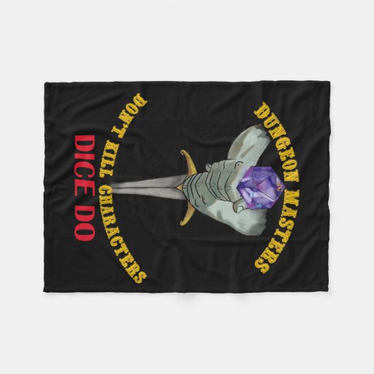 Dungeon Masters Dont Kill Characters Dice Do  Fleecedecke (Vorderseite (Horizontal))
