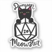 Dungeon Meowster Aufkleber (Vorderseite)