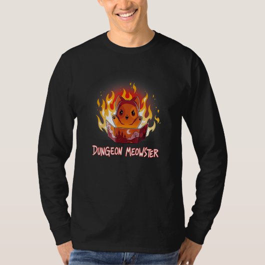 Dungeon Meowster Cat DM Role Player RPG Tabletter T-Shirt (Vorderseite)