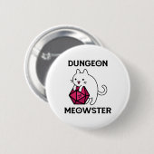 Dungeon Meowster Cat Funny Button (Vorne & Hinten)