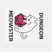 Dungeon Meowster Cat Funny Fleecedecke (Vorderseite (Horizontal))