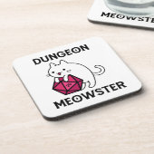 Dungeon Meowster Cat Funny Getränkeuntersetzer (Linke Seite)