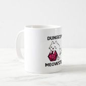 Dungeon Meowster Cat Funny Kaffeetasse (Vorderseite Links)