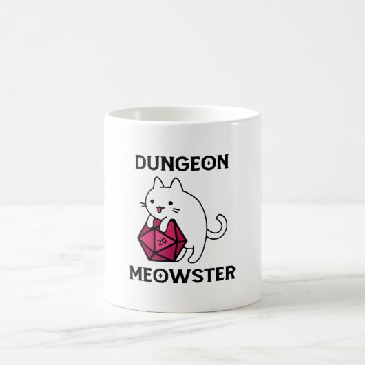 Dungeon Meowster Cat Funny Kaffeetasse (Mittel)
