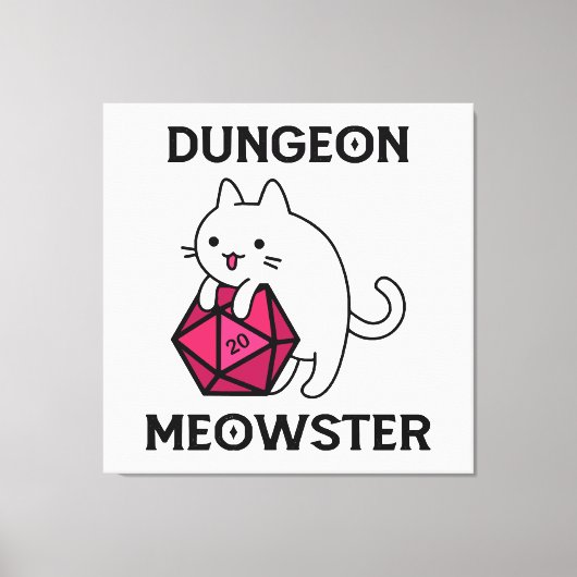 Dungeon Meowster Cat Funny Leinwanddruck (Vorderseite)