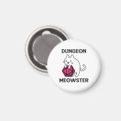 Dungeon Meowster Cat Funny Magnet (Vorderseite/Rückseite)