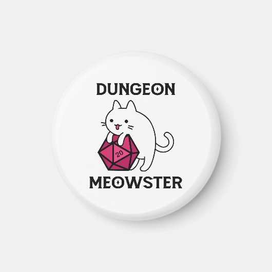 Dungeon Meowster Cat Funny Magnet (Vorne)