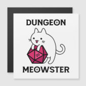 Dungeon Meowster Cat Funny Magnetkarte (Vorne/Hinten)