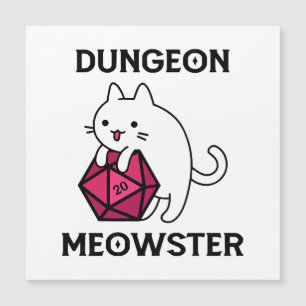 Dungeon Meowster Cat Funny Magnetkarte