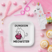 Dungeon Meowster Cat Funny Pappteller (Party)