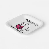 Dungeon Meowster Cat Funny Pappteller (Gewinkelt)