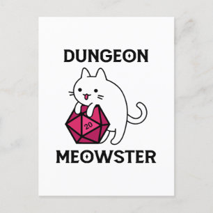 Dungeon Meowster Cat Funny Postkarte