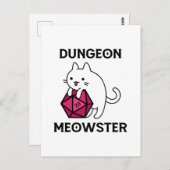 Dungeon Meowster Cat Funny Postkarte (Vorne/Hinten)