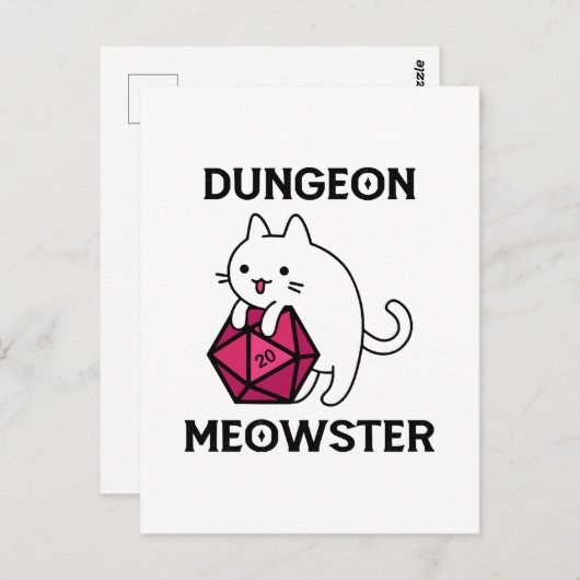 Dungeon Meowster Cat Funny Postkarte (Vorne/Hinten)