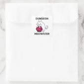Dungeon Meowster Cat Funny Quadratischer Aufkleber (Tasche)