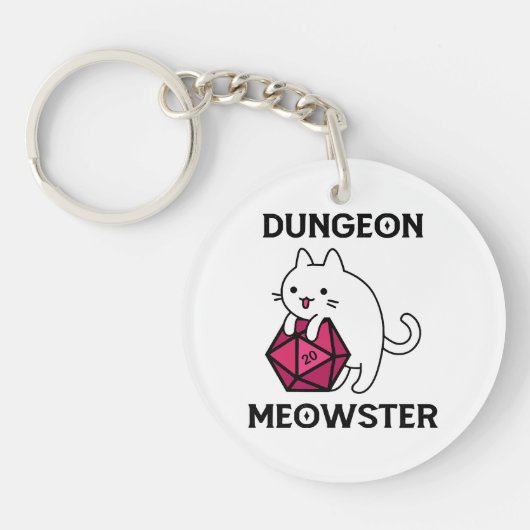 Dungeon Meowster Cat Funny Schlüsselanhänger (Vorderseite)