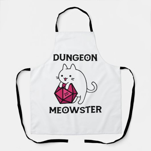 Dungeon Meowster Cat Funny Schürze (Vorderseite)