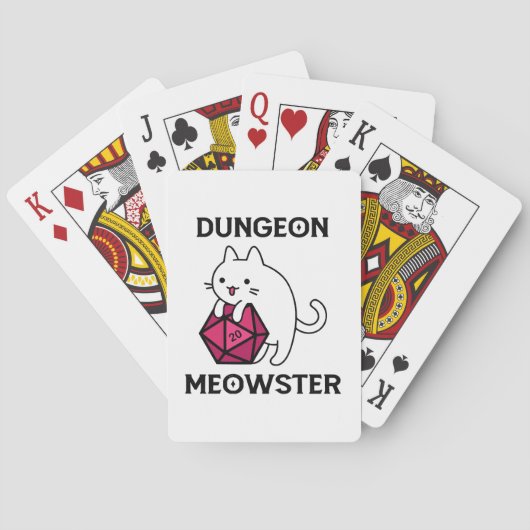 Dungeon Meowster Cat Funny Spielkarten (Rückseite)