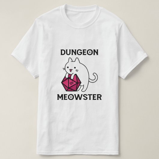 Dungeon Meowster Cat Funny T-Shirt (Design vorne)