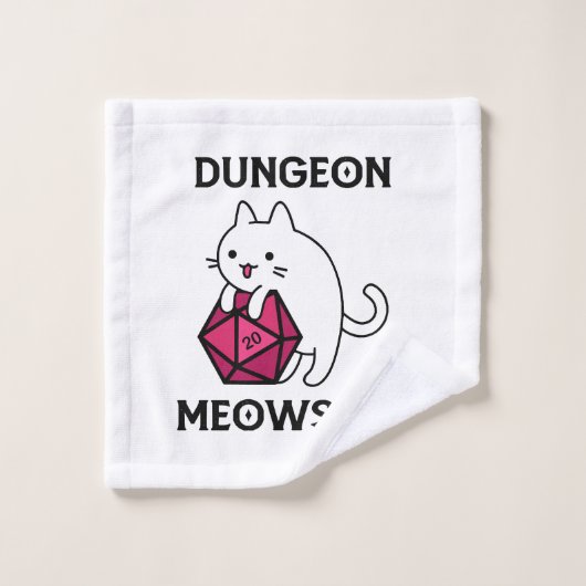Dungeon Meowster Cat Funny Waschlappen (Waschlappen)