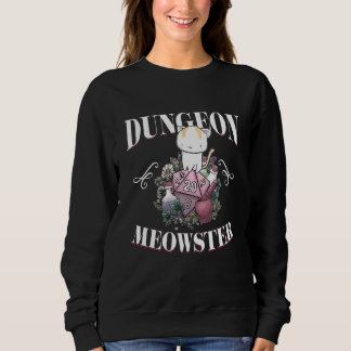 Dungeon Meowster Dnd Gamer Cat D20 Sweatshirt