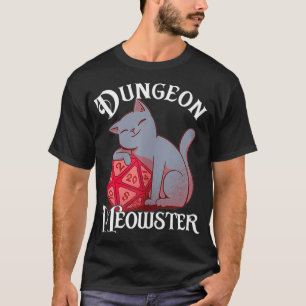 Dungeon Meowster-Drache Rollenspiel-Würfel D20 T-Shirt