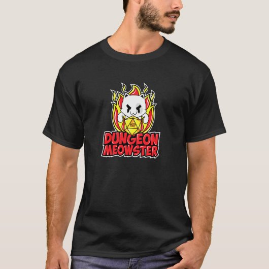 Dungeon Meowster Fantasy Rpg Dm Cat Board Game T-Shirt (Vorderseite)