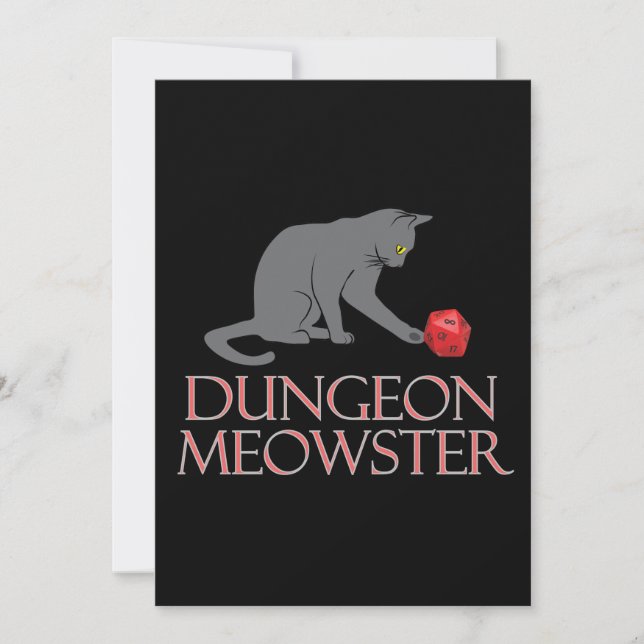 Dungeon Meowster Funny RPG Cat with Dice (Vorderseite)