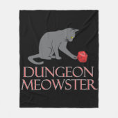 Dungeon Meowster Funny RPG Cat with Dice Fleecedecke (Vorderseite)