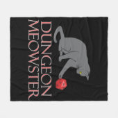 Dungeon Meowster Funny RPG Cat with Dice Fleecedecke (Vorderseite (Horizontal))
