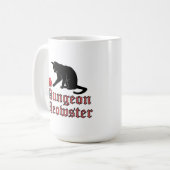 Dungeon Meowster Funny RPG Cat with Dice Kaffeetasse (Vorderseite Links)