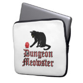 Dungeon Meowster Funny RPG Cat with Dice Laptopschutzhülle (Vorderseite Links)
