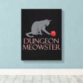 Dungeon Meowster Funny RPG Cat with Dice Leinwanddruck (Insitu (Holzboden))