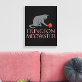 Dungeon Meowster Funny RPG Cat with Dice Leinwanddruck (Insitu (Wohnzimmer))