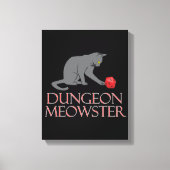 Dungeon Meowster Funny RPG Cat with Dice Leinwanddruck (Vorderseite)