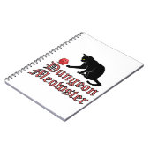 Dungeon Meowster Funny RPG Cat with Dice Notizblock (Linke Seite)