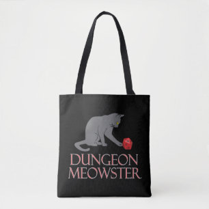 Dungeon Meowster Funny RPG Cat with Dice Tasche