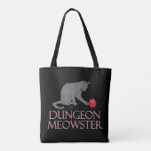 Dungeon Meowster Funny RPG Cat with Dice Tasche (Rückseite)