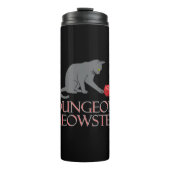 Dungeon Meowster Funny RPG Cat with Dice Thermosbecher (Vorderseite)