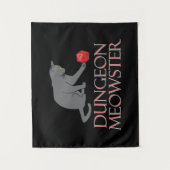 Dungeon Meowster Funny RPG Cat with Dice Wandteppich (Vorderseite)