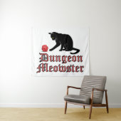 Dungeon Meowster Funny RPG Cat with Dice Wandteppich (Beispiel (Horizontal))