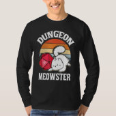 Dungeon Meowster Nerdy D20 Dice Nerd Kitten Cat Rp T-Shirt (Vorderseite)